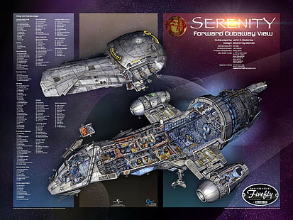 Spokój, statek kosmiczny, TV, Firefly, infografiki, Tapety HD HD wallpaper