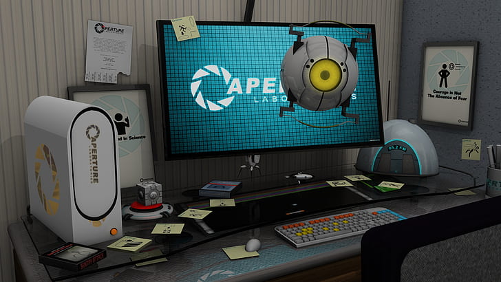 Aperture Portal HD, компьютерный набор, видеоигры, портал, диафрагма, HD обои