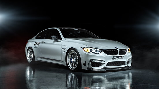 BMW M4 Coupe F82 бял автомобил, BMW, бял, автомобил, HD тапет HD wallpaper