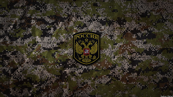 Patch POCCNR, esercito, esercito russo, camuffamento, militare, Sfondo HD HD wallpaper