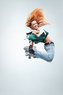 เต้นรำผู้หญิงนักเต้นยิ้ม, วอลล์เปเปอร์ HD HD wallpaper