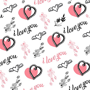  labels, Love, texture, white background, I love you, Vintage, Heart, HD wallpaper HD wallpaper
