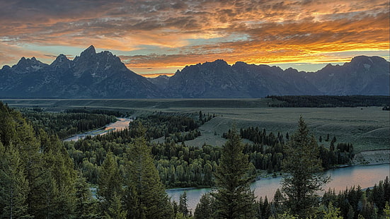 Grand Teton National Park Wyoming United States Snake River Overlook Hd Wallpapers For Mobile Phones Tablet And Laptop 3840×2400, HD wallpaper HD wallpaper