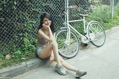 ผู้หญิงเอเชียจักรยาน, วอลล์เปเปอร์ HD HD wallpaper