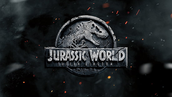 dinosaurie, logotyp, Jurassic World, Jurassic world 3, Fallen Kingdom, HD tapet HD wallpaper