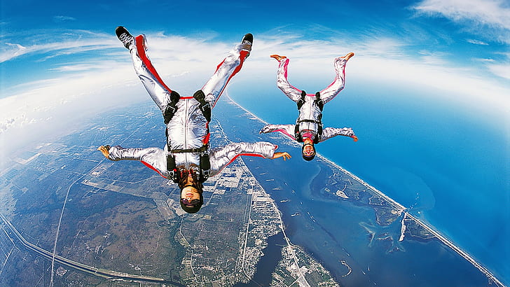 Skydiving HD, sports, skydiving, HD wallpaper