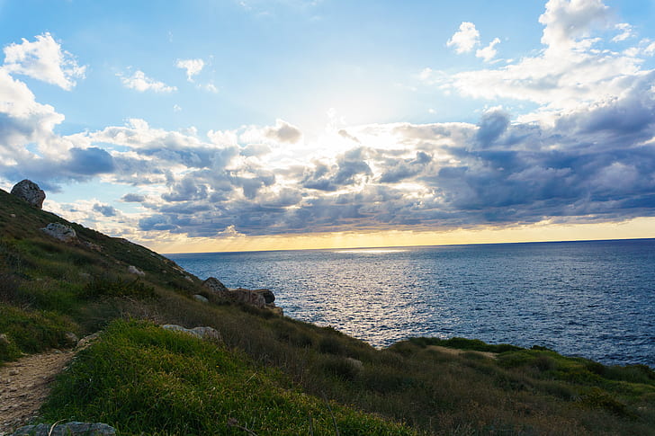 Malta, natural light, sun rays, HD wallpaper