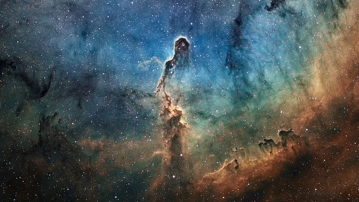 blaue und braune Galaxie Wallpaper, Weltraum, NASA, Elephant's Trunk Nebula, Nebel, HD-Hintergrundbild