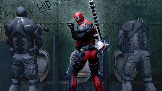 Pinkeln Deadpool Illustration, Deadpool, Filme, Marvel-Comics, HD-Hintergrundbild HD wallpaper