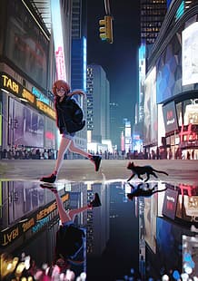  anime girls eating, /二次元, HD wallpaper HD wallpaper