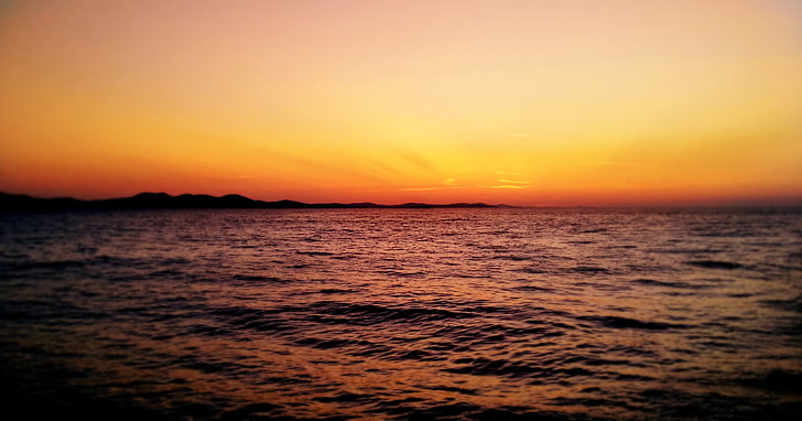 Croatie, zadar, mer, ciel, horizon, soleil, nature, Fond d'écran HD