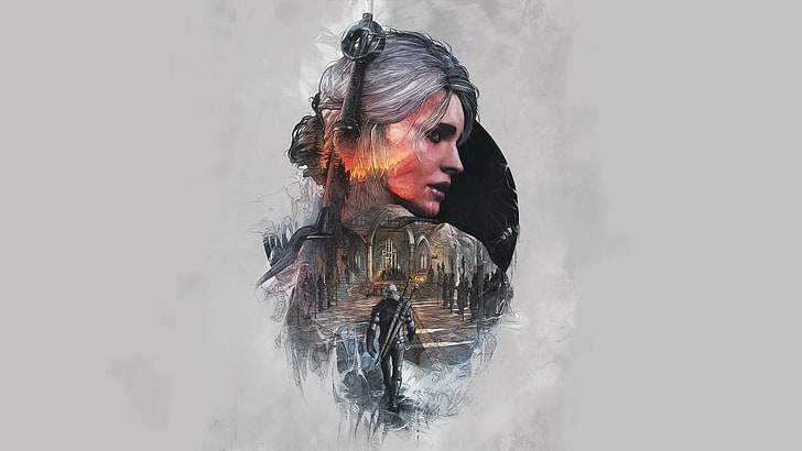Der Hexer 3: Wilde Jagd, Cirilla Fiona Elen Riannon, Der Hexer, Geralt von Rivia, HD-Hintergrundbild