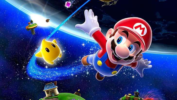 Super Mario Galaxy HD, mario, galaxy, super, games, HD wallpaper