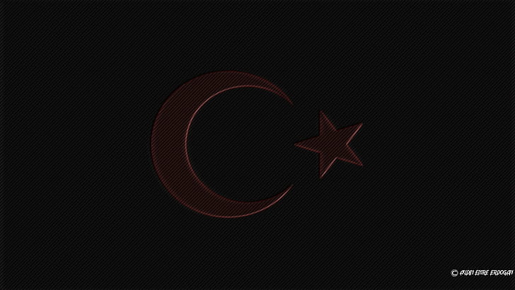 Flagge, Mond, Nationen, Sternschnuppen, Truthahn, Türkisch, HD-Hintergrundbild
