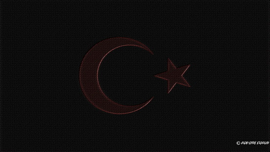 Флаг, Луна, Нации, Падающие звезды, Турция, Турецкий, HD обои HD wallpaper