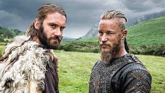 dua aktor Viking, Viking (serial TV), Ragnar Lodbrok, Rollo Lothbrok, TV, Wallpaper HD HD wallpaper