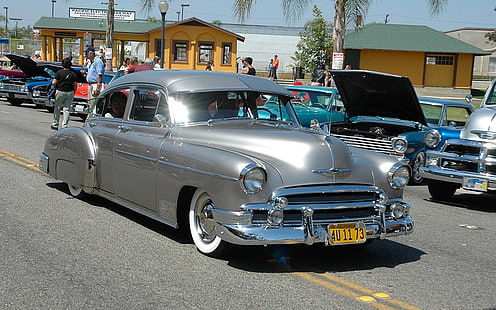 samochód, Oldtimer, srebrne samochody, pojazd, Tapety HD HD wallpaper