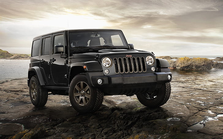 Jeep Wrangler, schwarzes Auto, Jeep, Wrangler, Schwarz, Auto, HD-Hintergrundbild