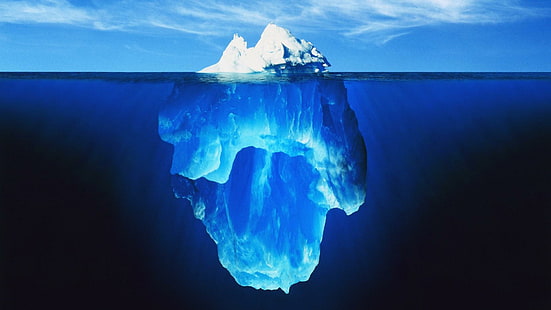 glacier, iceberg, sous l'eau, glacier, iceberg, sous l'eau, Fond d'écran HD HD wallpaper