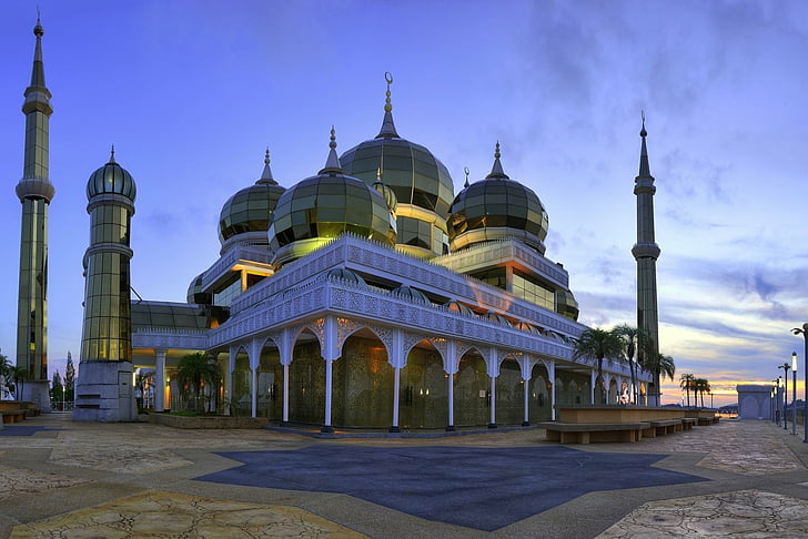 Mesquitas, A Mesquita De Cristal, Malásia, Mesquita, HD papel de parede