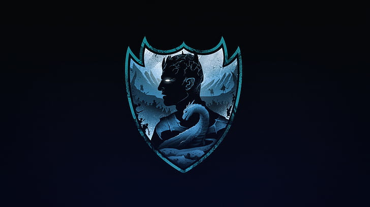 Minimalism, Background, Art, Game of Thrones, by Vincenttrinidad, Vincenttrinidad, by Vincent Trinidad, Vincent Trinidad, White walker’s house crest, House of Walkers, White walker’s house, HD wallpaper