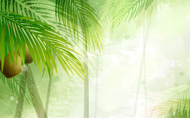 Coconut tree illustration HD wallpapers free download | Wallpaperbetter