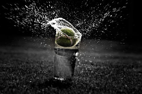 Wasser, Spritzer, Tennis, Tennisbälle, HD-Hintergrundbild HD wallpaper
