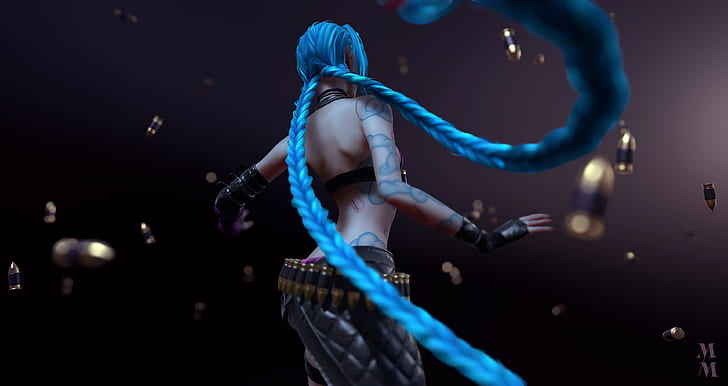 Jinx (League of Legends), Jinx, gry wideo, ADC, anime dziewczyny, League of Angels, League of Legends, Tapety HD