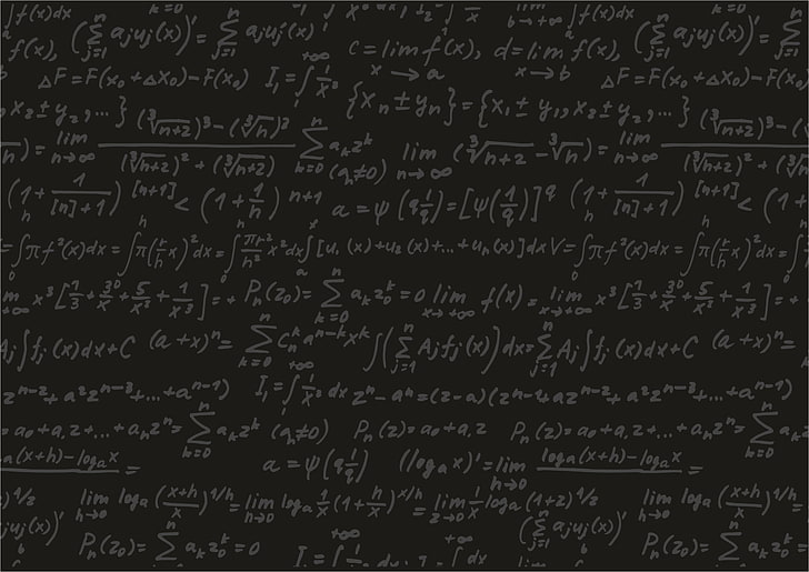 ข้อความสมการทางคณิตศาสตร์สีดำกระดานสูตร, วอลล์เปเปอร์ HD