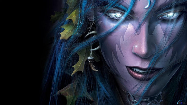 Luna Moonfang digital tapet, Warcraft, Night Elves, HD tapet