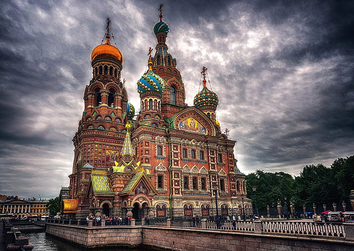 Katedraler, Frälsarens kyrka på blod, arkitektur, kyrka, religiös, Ryssland, HD tapet