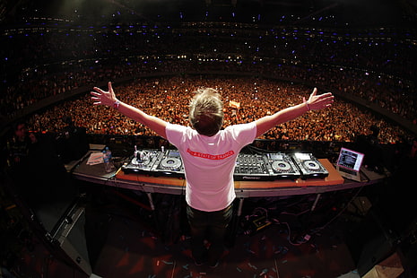 흰색과 분홍색 머리 직선 기, Armin van Buuren, DJ, 트랜스, 전자 음악, 하우스 음악, HD 배경 화면 HD wallpaper