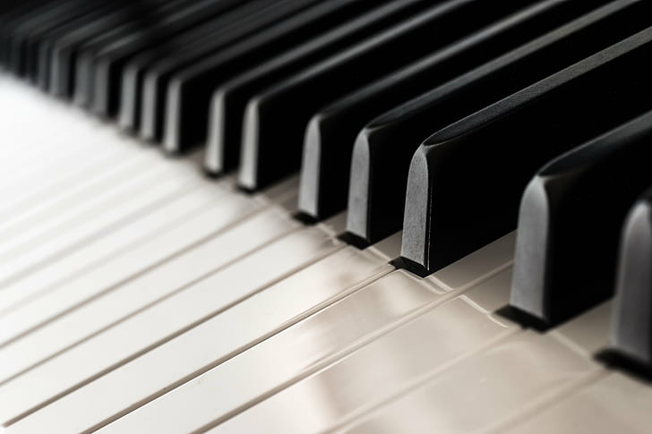white and black piano keys, Black and White, Tamron, 90mm, F2.8, Macro, Piano, Keys, ILCE-7M2, music, musical Instrument, piano Key, key, sound, classical Music, black Color, close-up, musician, jazz Music, playing, HD wallpaper
