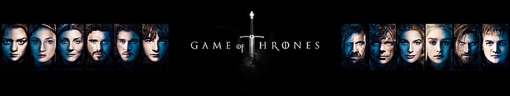 Arte di Game of Thrones, Game of Thrones, triplo schermo, collage, Sfondo HD