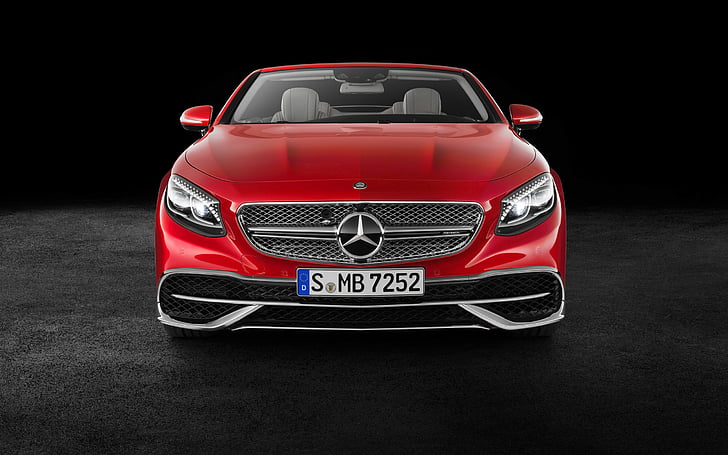 cupê conversível vermelho Mercedes-Benz, Mercedes-Maybach S650 Cabriolet, 2017 carros, HD, HD papel de parede