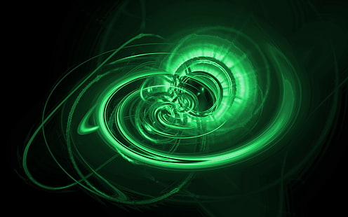 grüne und schwarze Tapete, Form, Licht, Grün, Verbindung, HD-Hintergrundbild HD wallpaper