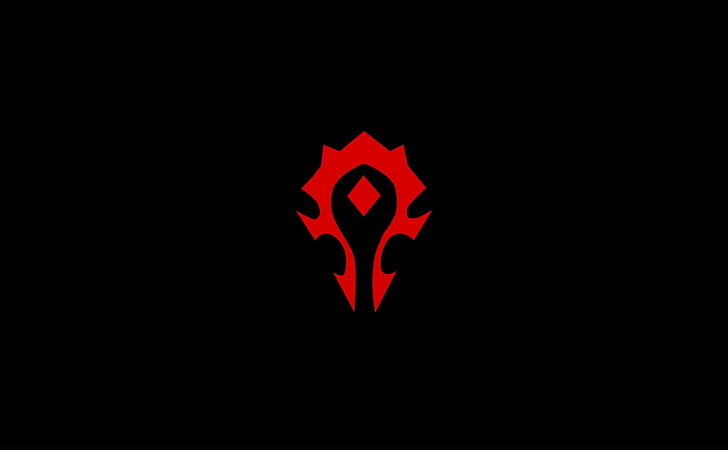 World of Warcraft simbol crest horde logo 1280x800 Video Game World of Warcraft HD Seni, dunia warcraft, simbol, Wallpaper HD