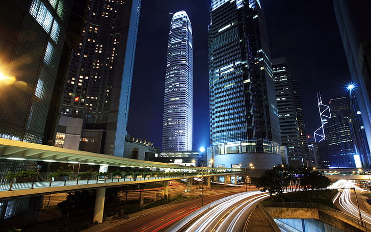 kota, lanskap kota, Hong Kong, Cina, Wallpaper HD