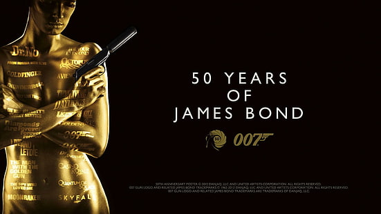 50 години Джеймс Бонд, Джеймс, Бонд, години, филми, HD тапет HD wallpaper