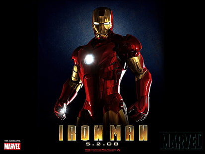 Плакат за филма на Marvel Iron Man, Iron Man, Tony Stark, HD тапет HD wallpaper