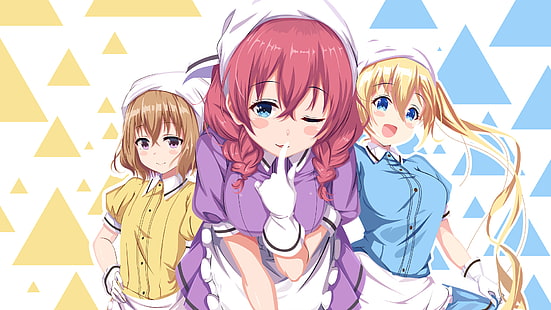 Anime, Mischung S, Kaho Hinata, Mafuyu Hoshikawa, Miu Amano, HD-Hintergrundbild HD wallpaper
