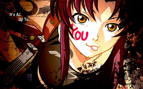 빨간 머리 여성 애니메이션 캐릭터, 만화, 블랙 라군, Revy, HD 배경 화면 HD wallpaper