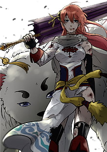 Gintama, gadis anime, Kagura (Gintama), Sadaharu, Wallpaper HD HD wallpaper
