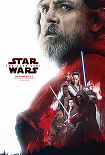 حقيبة The Walking Dead DVD ، Star Wars: The Last Jedi ، Daisy Ridley ، Rey (من Star Wars) ، Mark Hamill ، Luke Skywalker ، Adam Driver ، Kylo Ren ، Princess Leia ، Poe Dameron، خلفية HD HD wallpaper