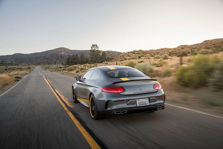 (c205), 2016, amg, black, c63-s, cars, coupe, edition-1, mercedes, us-version, HD wallpaper