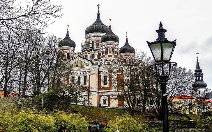 Riga, Tallinn, Helsinque, Tallinn Edifício Igreja Ortodoxa Russa 2560 × 1600, HD papel de parede
