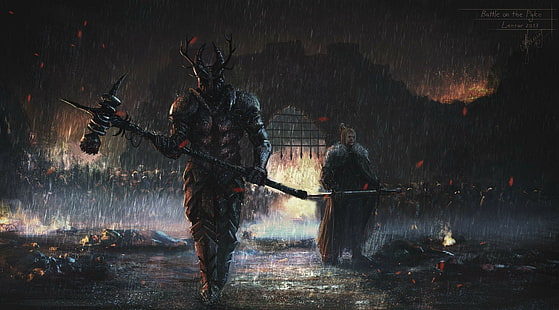 Pieśń lodu i ognia, Ned Stark, Gra o tron, Robert Baratheon, sztuka fantasy, Tapety HD HD wallpaper
