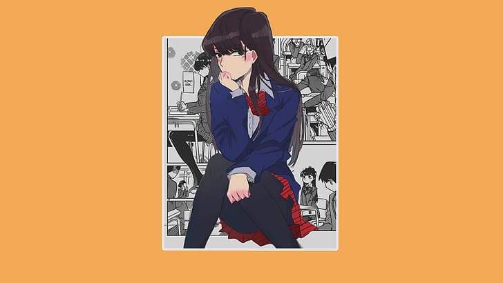 anime, anime girls, Komi-san wa, Comyushou desu., Wallpaper HD