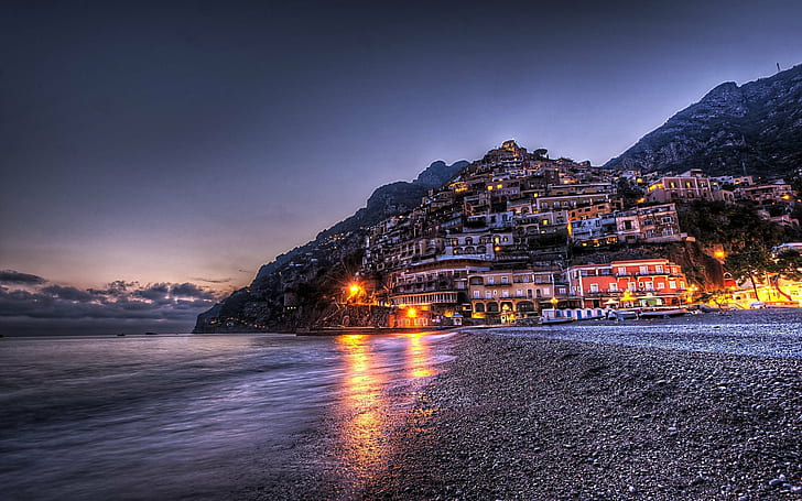 şehir, İtalya, fotoğraf, Positano, HD masaüstü duvar kağıdı