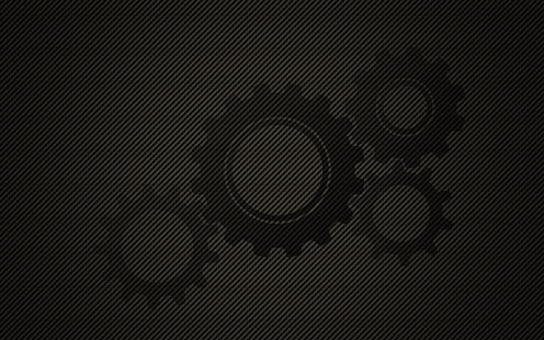 gray gear icon, minimalism, gears, HD wallpaper HD wallpaper